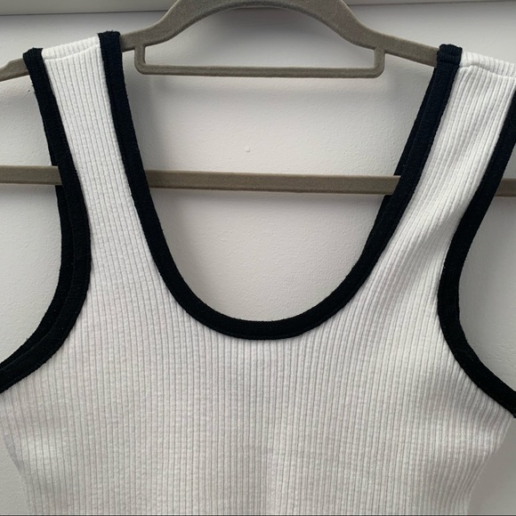 White Checkered Cropped Top by Windsor - Picture 3 of 6